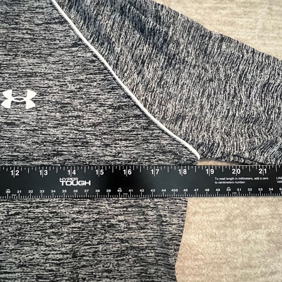Under Armour medium UA Velocity Wordmark Hoodie heathered Gray sweatshirt EUC - Picture 11 of 12